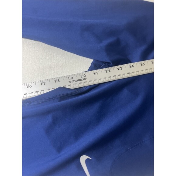 Nike Womens Leggings Medium Blue Dri-Fit Activewear Gym Run Lift Drawstrings - Picture 6 of 10